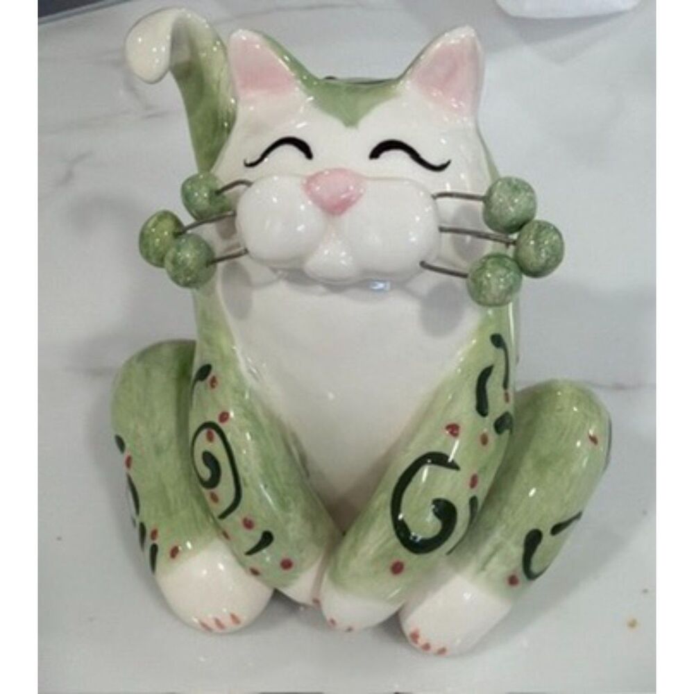 Lacombe Vintage 2002 Willitts Designs Blake Green Cat Figurine #86077
